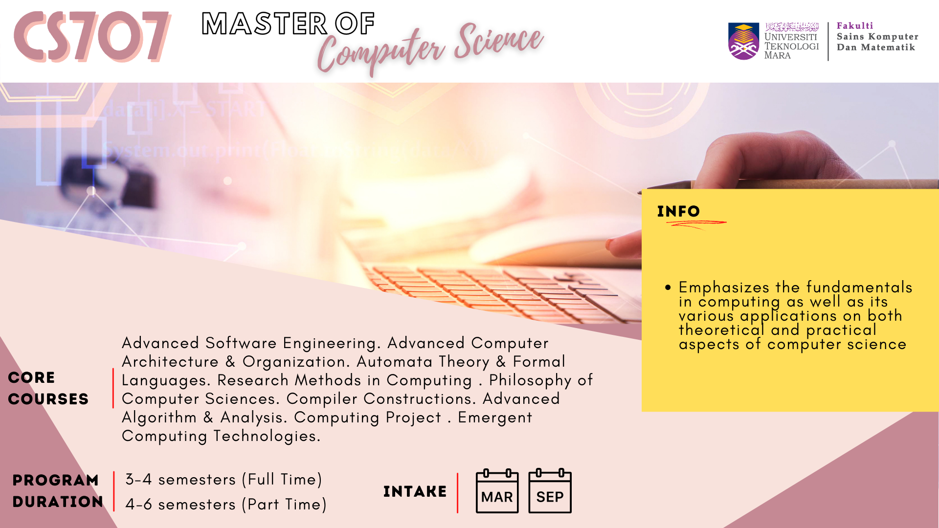 master of computer science by coursework
